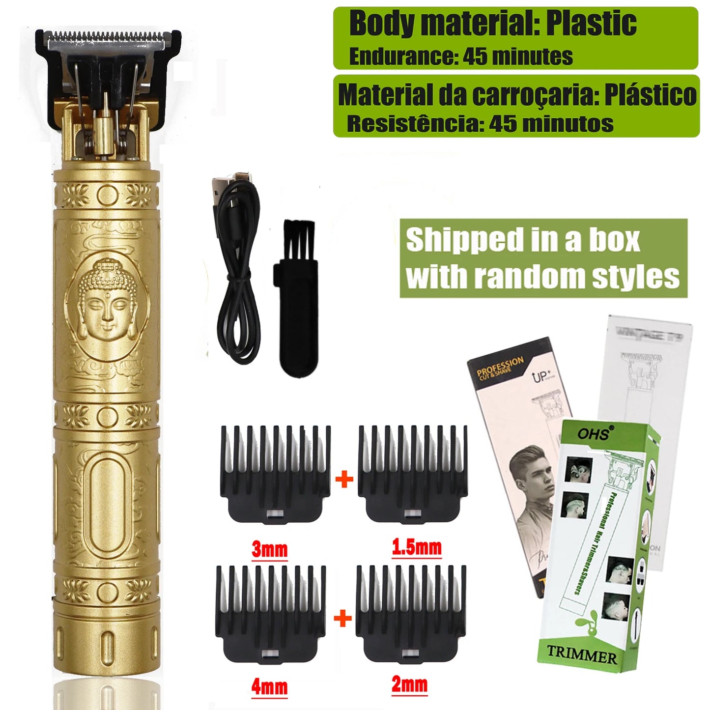 Máquina de cortar cabelo T9, reparo, barba, barbear, aparador de pelos corporais, máquina elétrica, máquina de corte de cabelo masculina, 0 mm, barbeiro, barbeador
