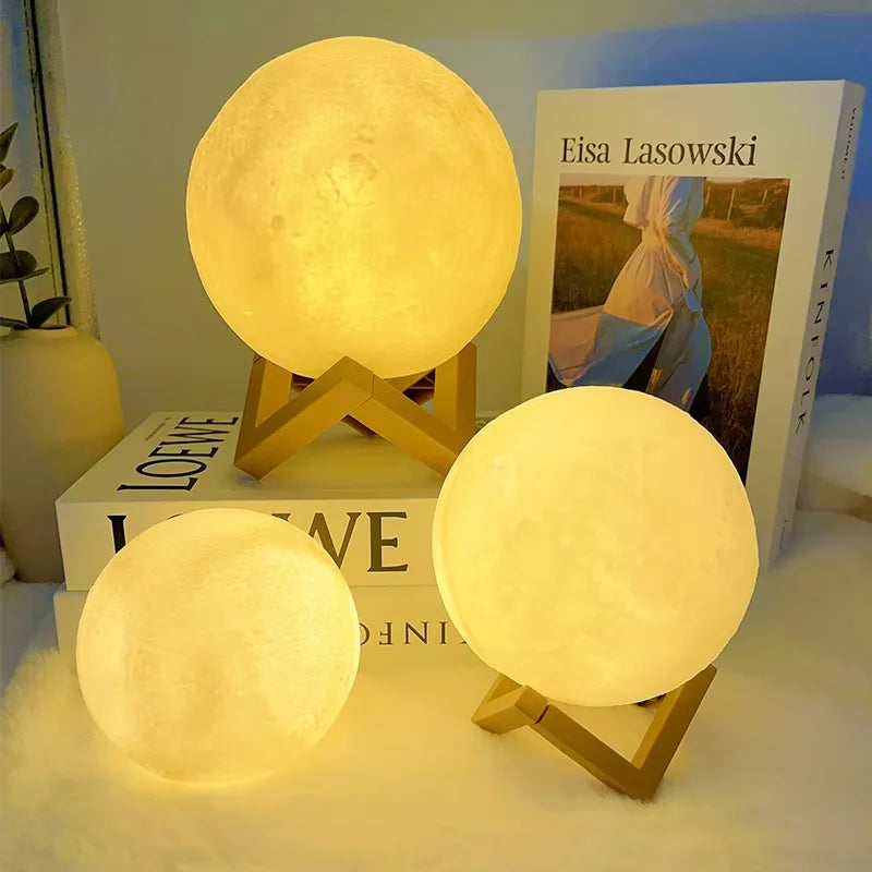 Luz de livro LED Moon Light Galaxy Light, Luz noturna lunar, Menina, Menino, Presente de aniversário infantil, Decoração de quarto Iluminação interna