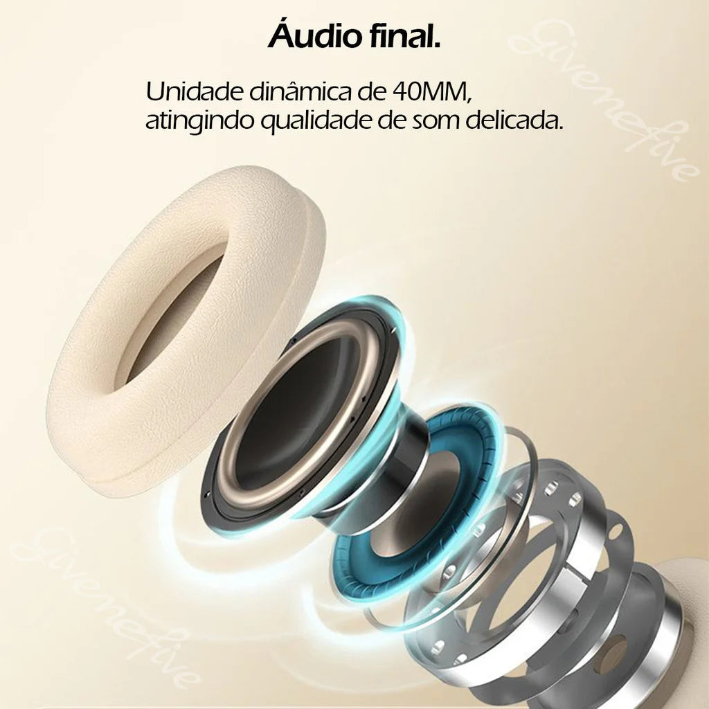 P7236 Fone de ouvido sem fio com iluminação, redução de ruído, estéreo, fones de ouvido para computador, jogos, escritório,