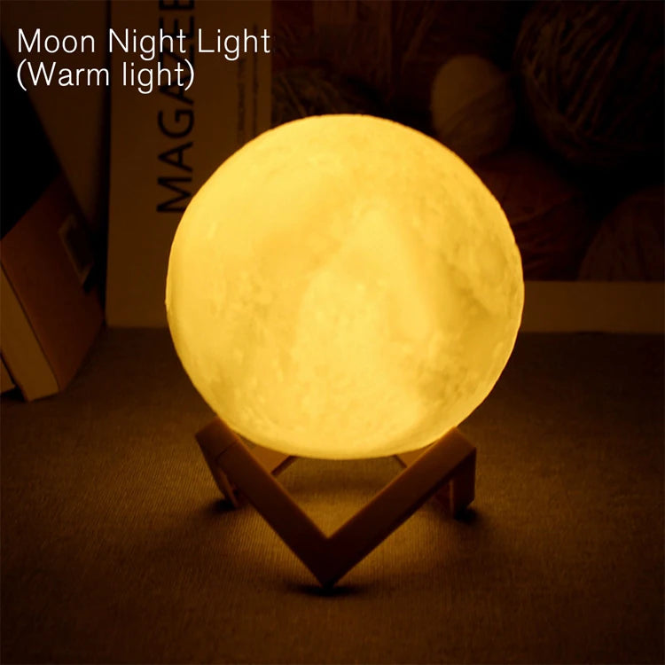 Luz de livro LED Moon Light Galaxy Light, Luz noturna lunar, Menina, Menino, Presente de aniversário infantil, Decoração de quarto Iluminação interna