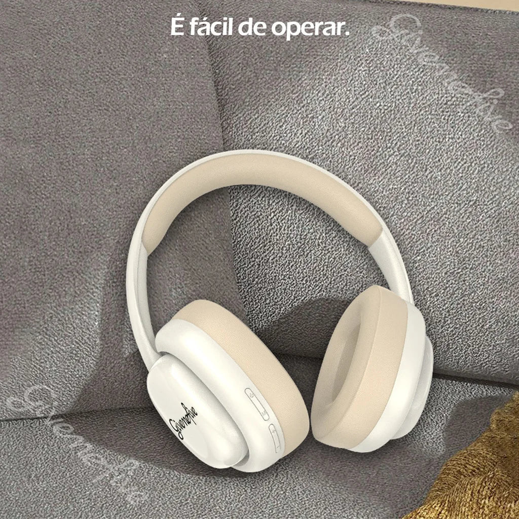 P7236 Fone de ouvido sem fio com iluminação, redução de ruído, estéreo, fones de ouvido para computador, jogos, escritório,
