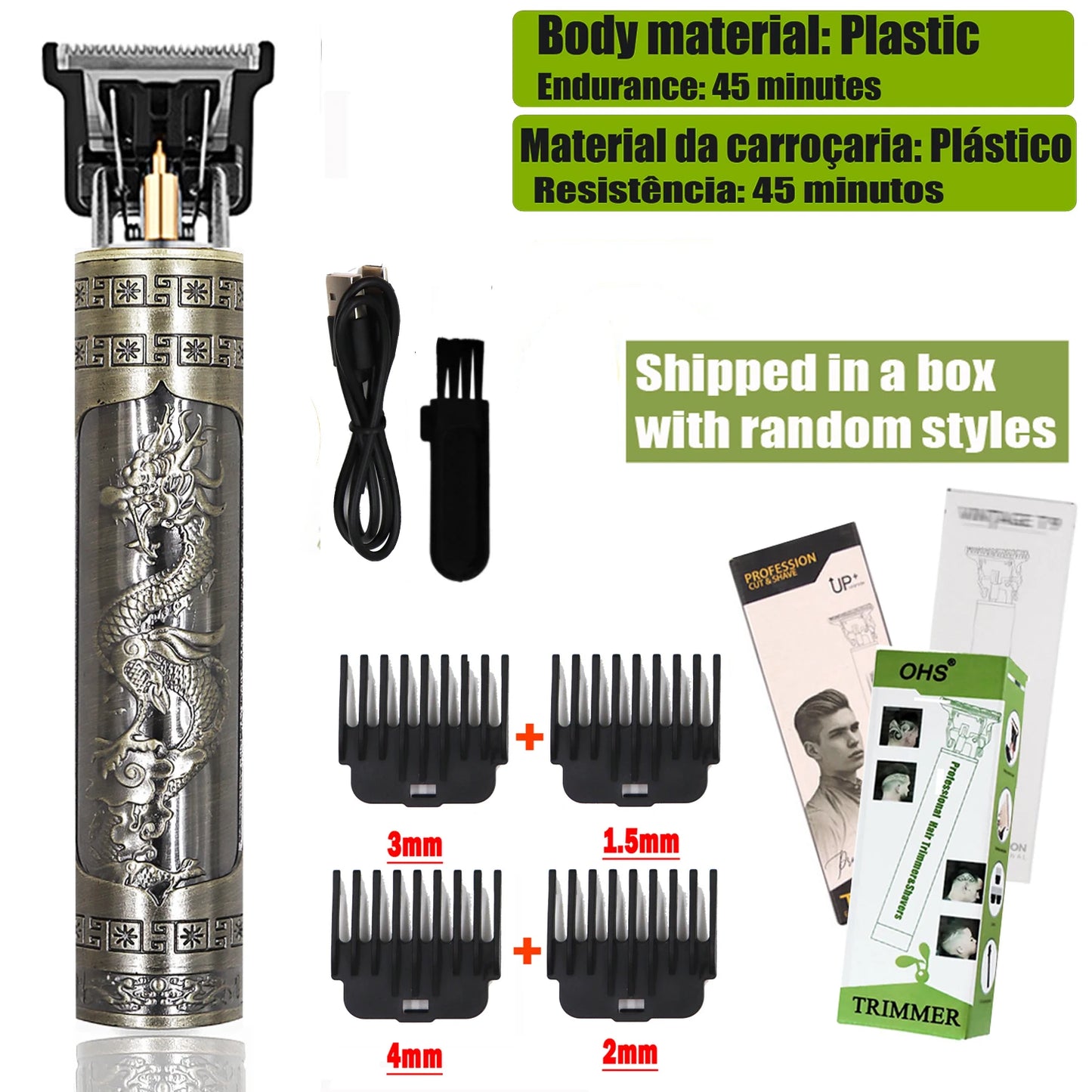 Máquina de cortar cabelo T9, reparo, barba, barbear, aparador de pelos corporais, máquina elétrica, máquina de corte de cabelo masculina, 0 mm, barbeiro, barbeador
