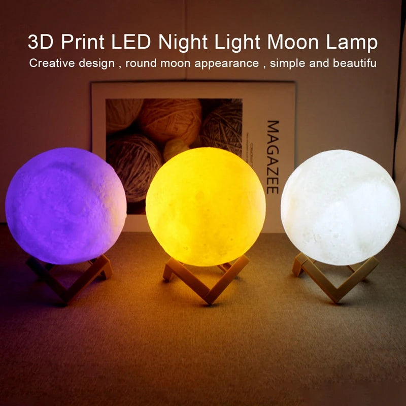 Luz de livro LED Moon Light Galaxy Light, Luz noturna lunar, Menina, Menino, Presente de aniversário infantil, Decoração de quarto Iluminação interna