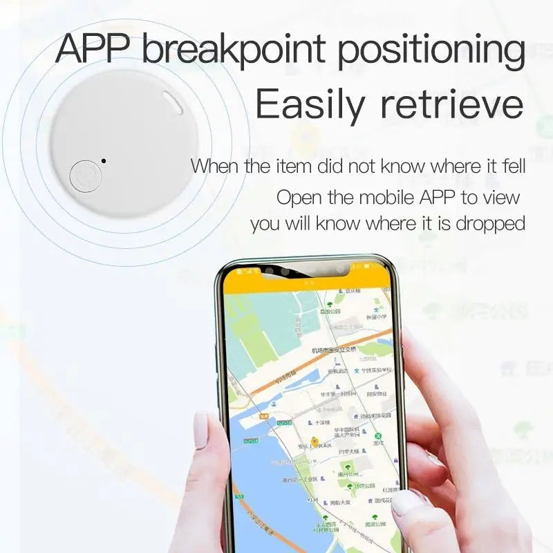 Mini Localizador GPS Anti-Perda Alarme Carteira Chaveiro Etiqueta Inteligente Rastreador Compatível com Bluetooth Chaveiro Rastreador para Cães e Animais de Estimação Localizador de Chaves