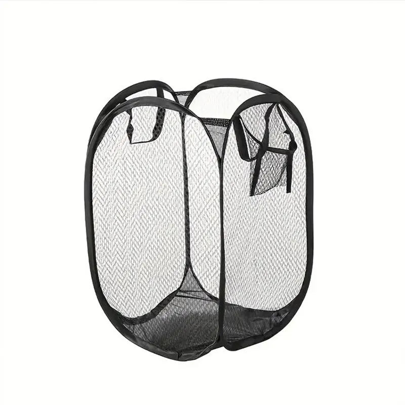 Cesto de roupa dobrável de malha, cesto de roupa suja, cesto dobrável para guardar roupa suja, cesto de armazenamento de grande capacidade