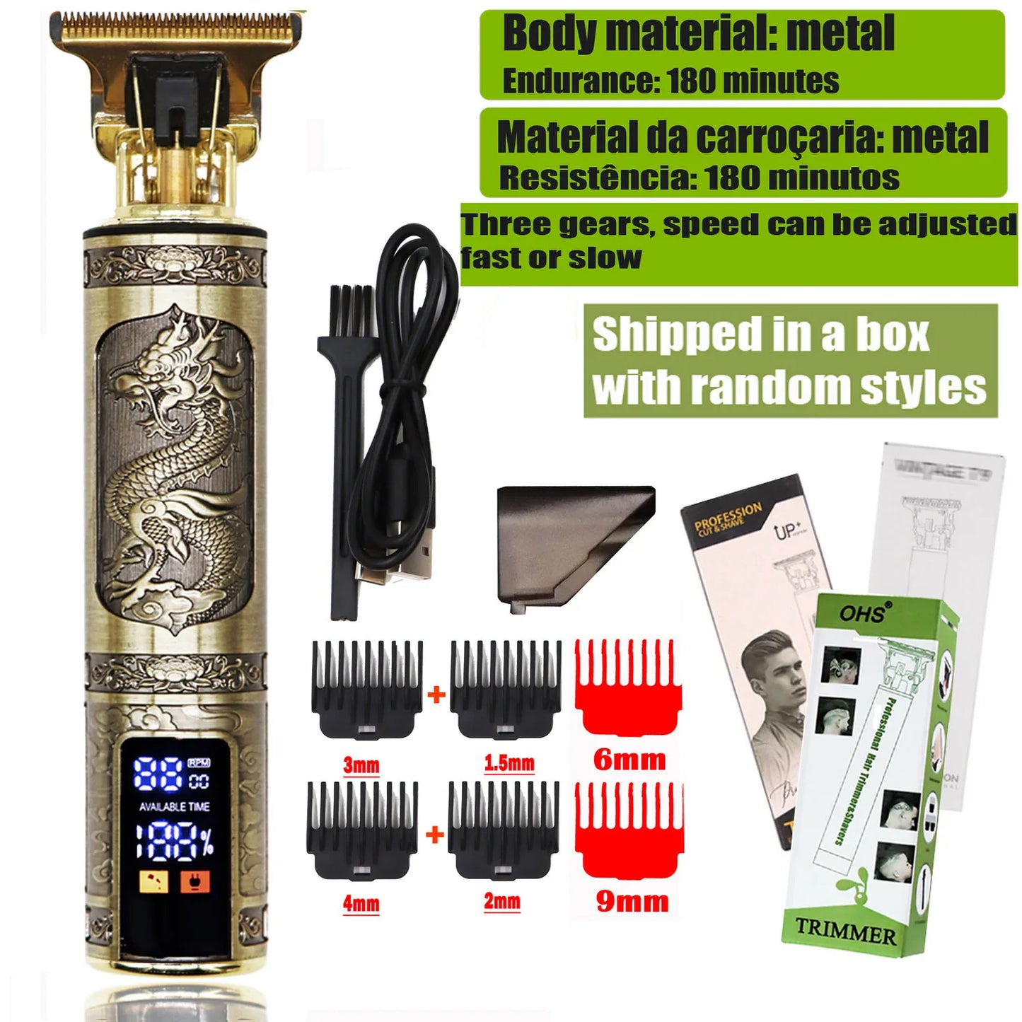 Máquina de cortar cabelo T9, reparo, barba, barbear, aparador de pelos corporais, máquina elétrica, máquina de corte de cabelo masculina, 0 mm, barbeiro, barbeador