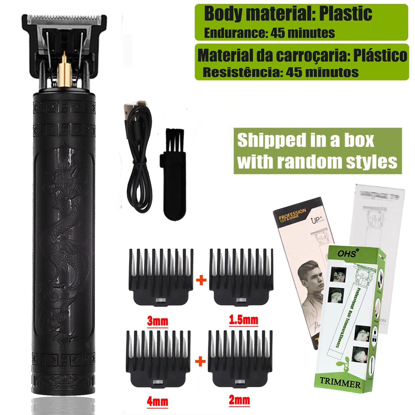 Máquina de cortar cabelo T9, reparo, barba, barbear, aparador de pelos corporais, máquina elétrica, máquina de corte de cabelo masculina, 0 mm, barbeiro, barbeador