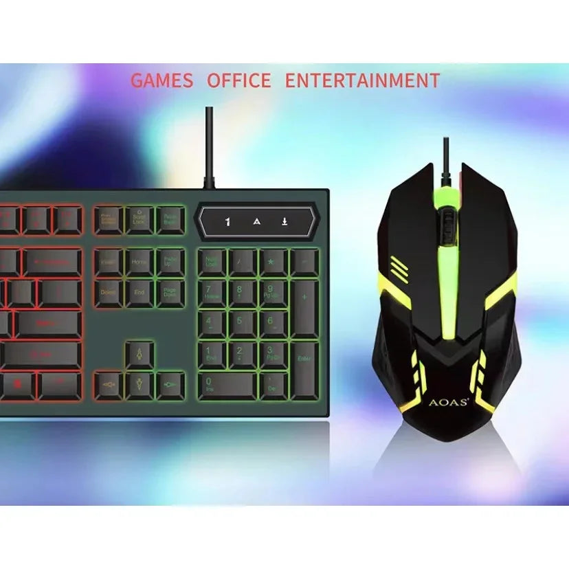 Kit teclado e mouse gamer M300 português brasileiro na cor preta