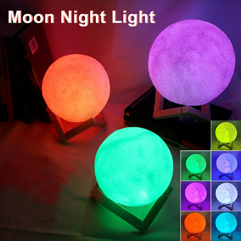 Luz de livro LED Moon Light Galaxy Light, Luz noturna lunar, Menina, Menino, Presente de aniversário infantil, Decoração de quarto Iluminação interna
