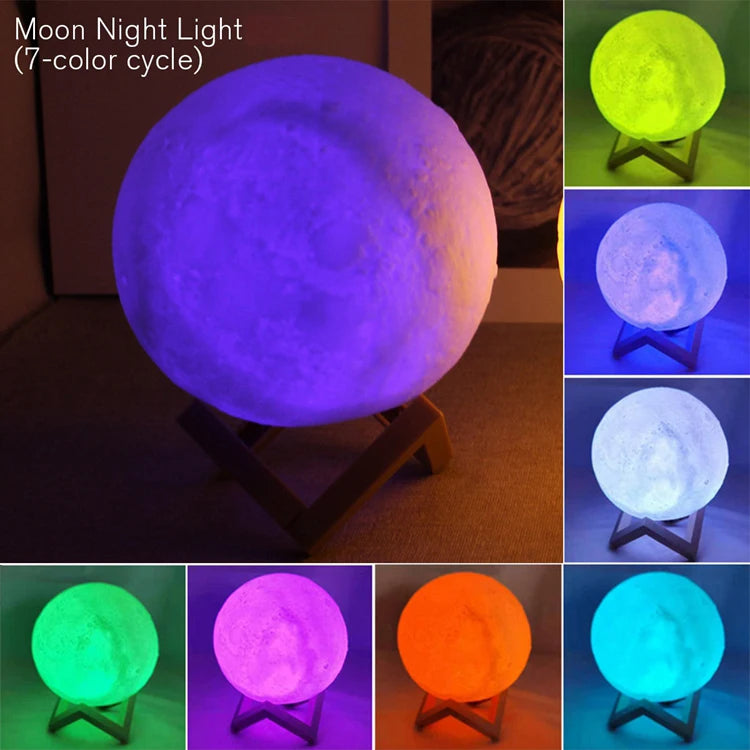 Luz de livro LED Moon Light Galaxy Light, Luz noturna lunar, Menina, Menino, Presente de aniversário infantil, Decoração de quarto Iluminação interna