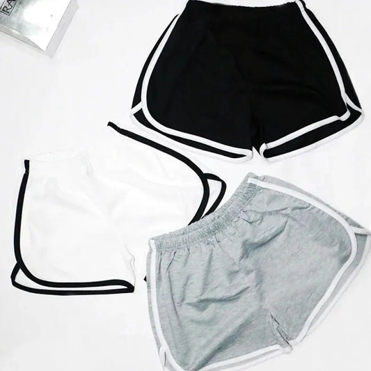 Shorts elásticos femininos, caimento solto, secagem rápida, para corrida no verão, fitness, lazer e uso externo. Instagram
