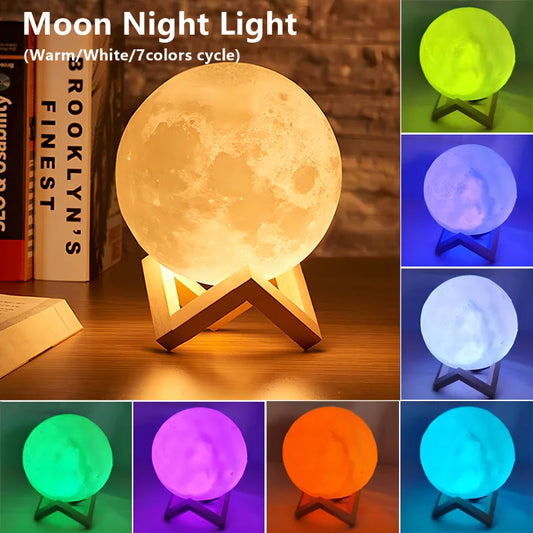 Luz de livro LED Moon Light Galaxy Light, Luz noturna lunar, Menina, Menino, Presente de aniversário infantil, Decoração de quarto Iluminação interna